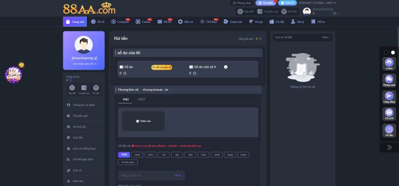 Rút Tiền AA88 Nhanh Chóng – Hướng Dẫn Chi Tiết Mới Nhất 2025